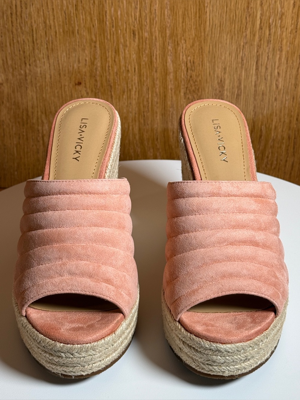 Lisa Vicky GOGO-V Canyon Sun Suede Platform Wedges Women’s 8 M NIB